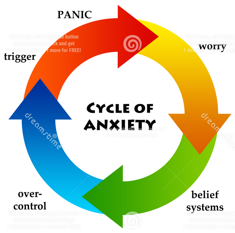 Panic leads to worry which forms belief systems which leaders to over-control which forms triggers which leads to panic again. 